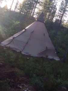 Såhär såg tälten ut som vi sov i.